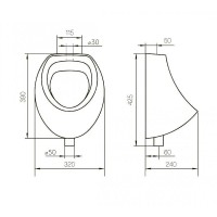 Писсуар Rosa Мини 4640021069134 Белый