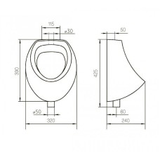 Писсуар Rosa Мини 4640021069134 Белый