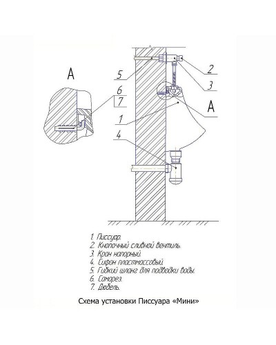 Писсуар Rosa Мини 4640021069134 Белый