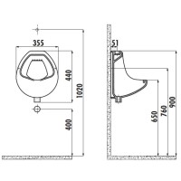 Писсуар Creavit TP600-00CB00E-0000