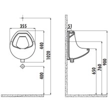 Писсуар Creavit TP600-00CB00E-0000
