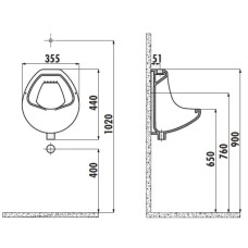 Писсуар Creavit TP600-00CB00E-0000