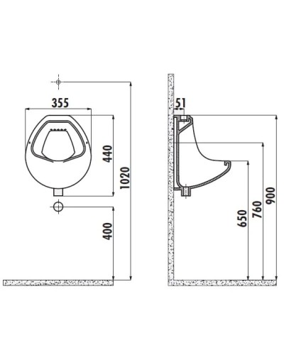 Писсуар Creavit TP600-00CB00E-0000