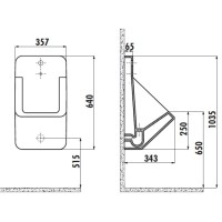 Писсуар с встроенным сенсором Creavit TP640-00CB00E-0000