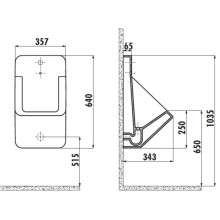 Писсуар с встроенным сенсором Creavit TP640-00CB00E-0000