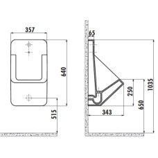 Писсуар с встроенным сенсором Creavit TP640-00CB00E-0000