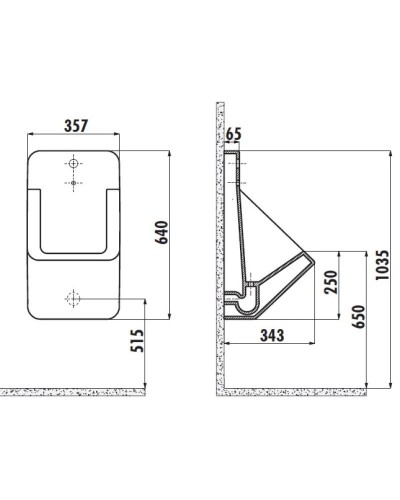 Писсуар с встроенным сенсором Creavit TP640-00CB00E-0000