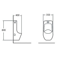 Писсуар SantiLine SL-6002MB Черный матовый с сенсорным смывом