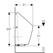 Писсуар со встроенным управлением, питание от сети  Geberit Preda 116.072.00.1