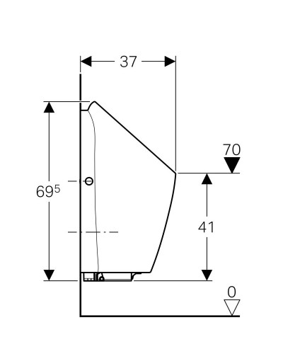 Писсуар со встроенным управлением, питание от сети  Geberit Preda 116.072.00.1