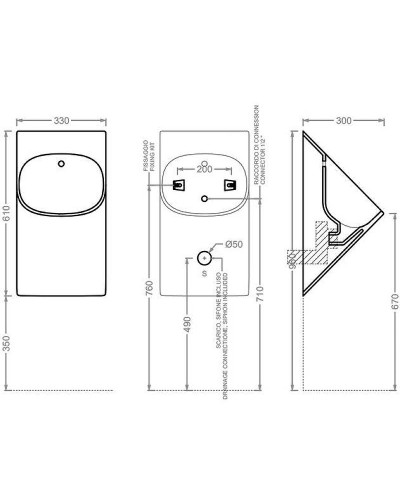 Писсуар Artceram La Fontana LFO002 01 00 Белый