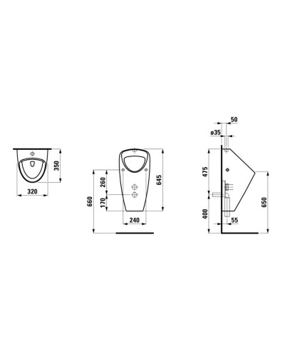 Писсуар Laufen Caprino 8.4206.2.000.000.1