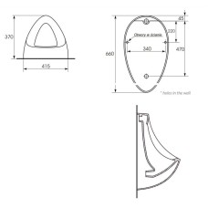Писсуар Cersanit Taurus PI-T100