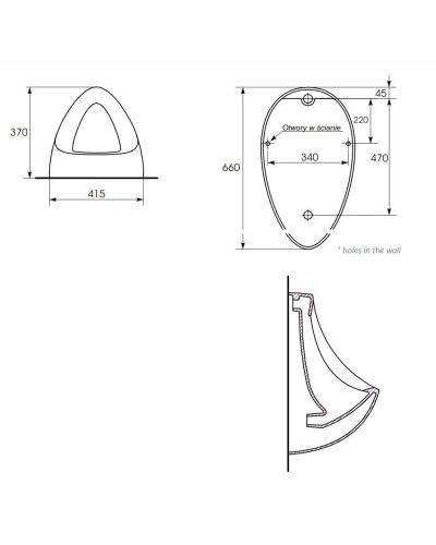 Писсуар Cersanit Taurus PI-T100