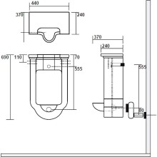 Писсуар Kerasan Waldorf 413001 подвесной Белый