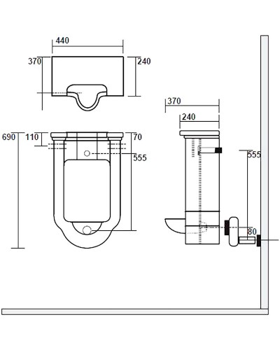 Писсуар Kerasan Waldorf 413001 подвесной Белый