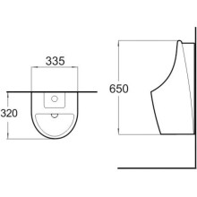 Писсуар с встроенным сенсором SantiLine SL-6001