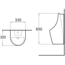 Писсуар с встроенным сенсором SantiLine SL-6001