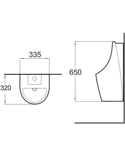 Писсуар с встроенным сенсором SantiLine SL-6001