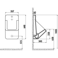 Писсуар с встроенным сенсором Creavit TP640-00BM00E-0000