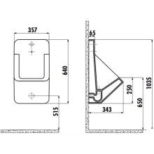 Писсуар с встроенным сенсором Creavit TP640-00BM00E-0000