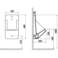 Писсуар с встроенным сенсором Creavit TP640-00BM00E-0000