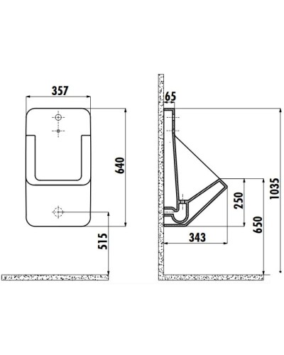 Писсуар с встроенным сенсором Creavit TP640-00BM00E-0000
