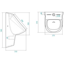 Писсуар Santek Гала 1.WH30.1.774