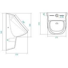 Писсуар Santek Гала 1.WH30.1.774