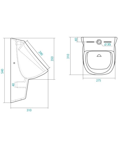 Писсуар Santek Гала 1.WH30.1.774