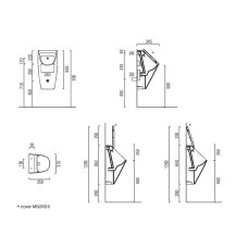 Писсуар GSI Community 909811 подвесной Белый без крышки