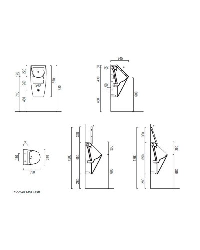 Писсуар GSI Community 909811 подвесной Белый без крышки