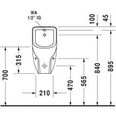 Писсуар Duravit D-code 0829300000 Белый