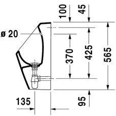 Писсуар Duravit D-code 0829300000 Белый