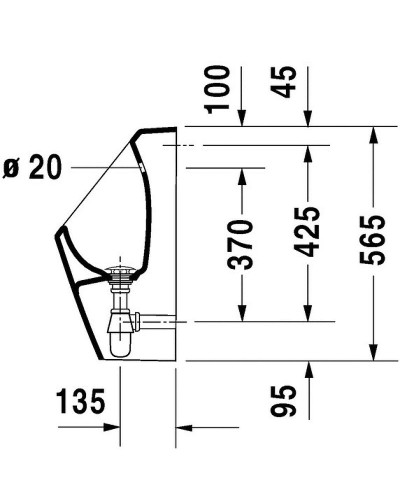 Писсуар Duravit D-code 0829300000 Белый