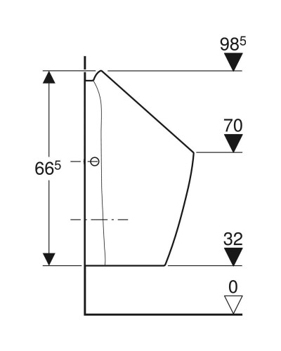 Писсуар для встроенной системы смыва Geberit Preda 116.070.00.1