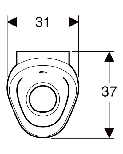 Писсуар для встроенной системы смыва Geberit Preda 116.070.00.1