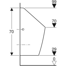 Писсуар для встроенной системы смыва Geberit Selva 116.080.00.1