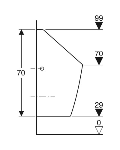 Писсуар для встроенной системы смыва Geberit Selva 116.080.00.1