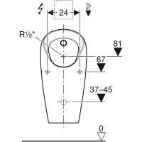 Писсуар для встроенной системы смыва Geberit Selva 116.080.00.1