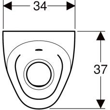 Писсуар для встроенной системы смыва Geberit Selva 116.080.00.1