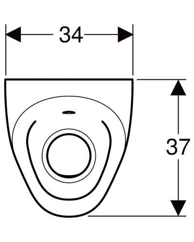 Писсуар для встроенной системы смыва Geberit Selva 116.080.00.1