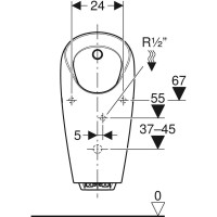 Писсуар со встроенным управлением, питание от генератора Geberit Selva 116.084.00.1
