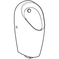 Писсуар со встроенным управлением, питание от генератора Geberit Selva 116.084.00.1