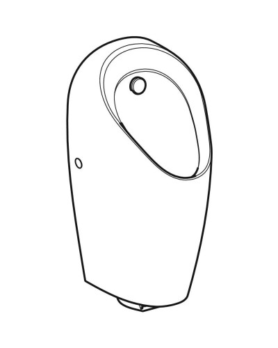 Писсуар со встроенным управлением, питание от генератора Geberit Selva 116.084.00.1