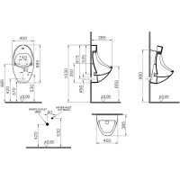 Писсуар с встроенным сенсором Vitra Arkitekt 4106B003-5200