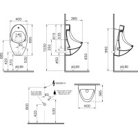 Писсуар с встроенным сенсором Vitra Arkitekt 4106B003-5291