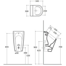 Писсуар Globo Forty3 FO031BI