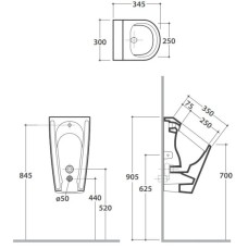 Писсуар Globo Forty3 FO031BI