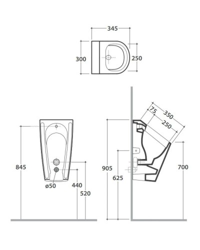 Писсуар Globo Forty3 FO031BI